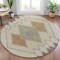 Edge Collections - 8' - Brown - Area Rug Indoor and Outdoor Use Washable Geometric - 1 Piece